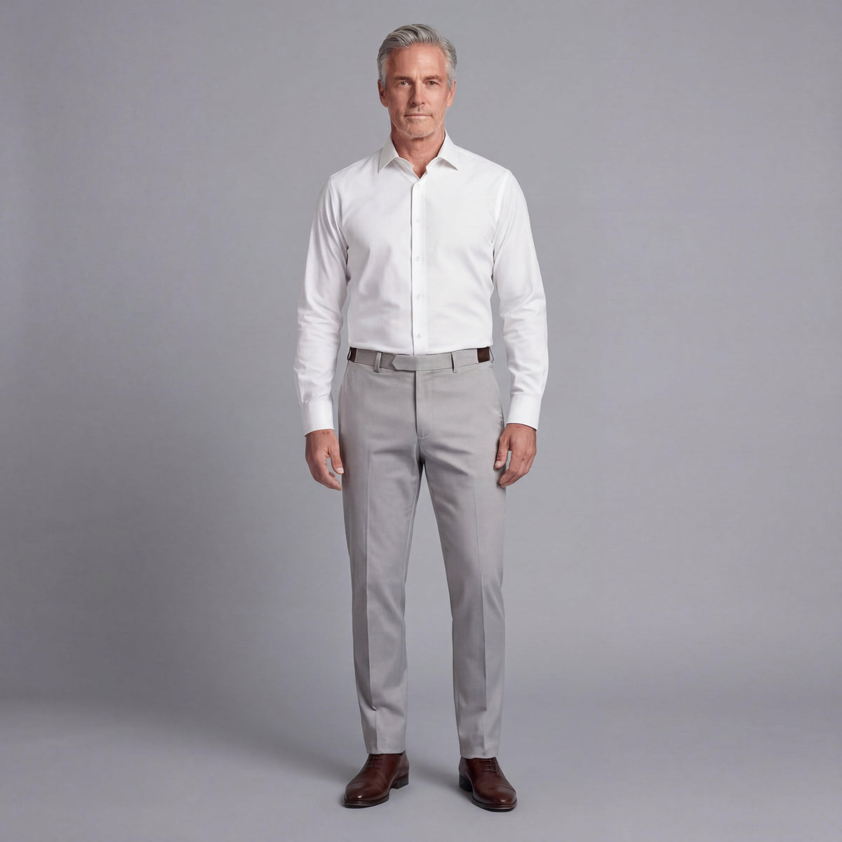Northfords non-iron trousers waistband and belt loop detail