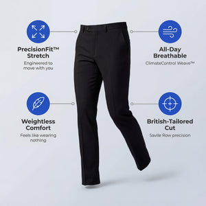 Northfords PrecisionFit wrinkle-free trousers front view